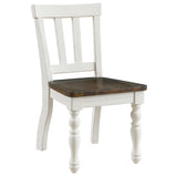 Joanna Mocha/Ivory Solid Wood Kids Dining Side Chair, Set of 2 from Steve Silver - Luna Furniture