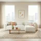 Haledon Sand 3-Piece Boucle RAF Chaise Sectional from Ashcroft Furniture - Luna Furniture