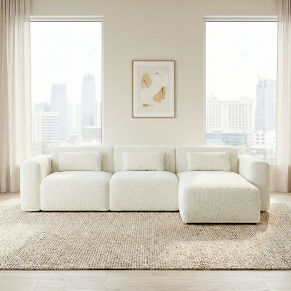 Haledon Sand Boucle RAF Chaise Sectional