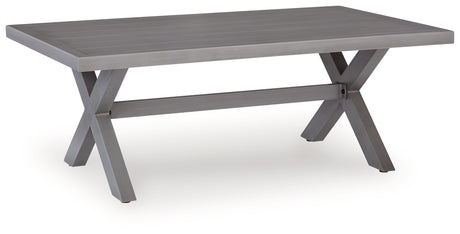 Half Moon Beach Gray Outdoor Coffee Table from Ashley Furniture - Luna Furniture