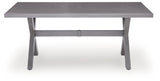 Half Moon Beach Gray Outdoor Dining Table from Ashley - Luna Furniture