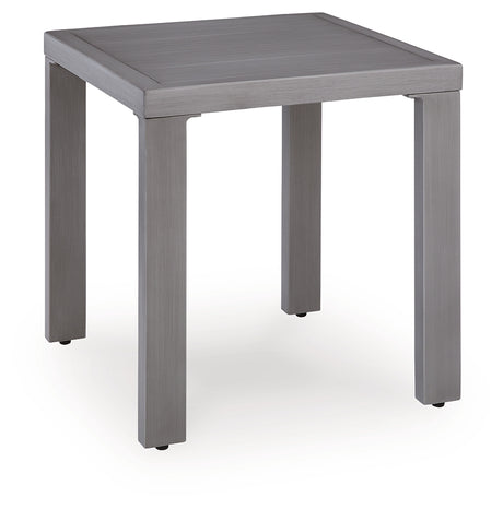 Half Moon Beach Gray Outdoor End Table from Ashley Furniture - Luna Furniture