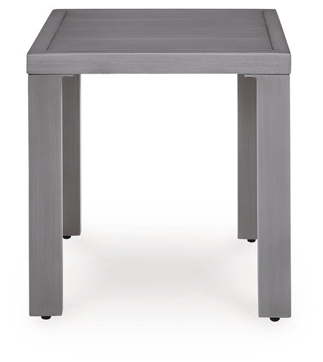 Half Moon Beach Gray Outdoor End Table from Ashley Furniture - Luna Furniture
