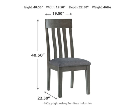 Hallanden 2-Piece Dining Room Chair in Two-tone Gray from Ashley - Luna Furniture