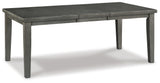 Hallanden Two-tone Gray Dining Table and 4 Chairs and Bench from Ashley - Luna Furniture