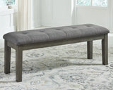 Hallanden Two-tone Gray Dining Table and 4 Chairs and Bench from Ashley - Luna Furniture