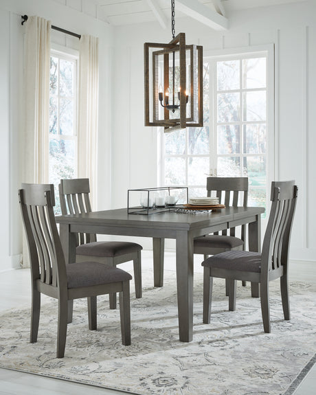 Hallanden Two-tone Gray Dining Table and 4 Chairs from Ashley - Luna Furniture