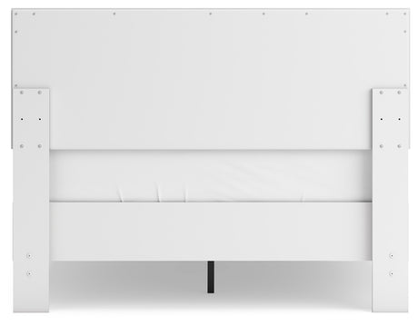 Hallityn Full Panel Headboard with Dresser and 2 Nightstands in White from Ashley - Luna Furniture
