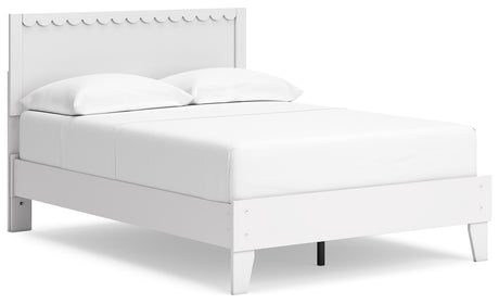 Hallityn Full Panel Platform Bed with Dresser and Chest in White from Ashley - Luna Furniture