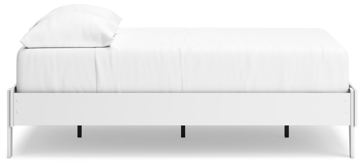Hallityn Full Platform Bed with Dresser and 2 Nightstands in White from Ashley - Luna Furniture