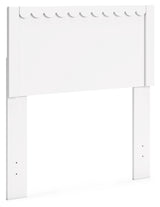 Hallityn Twin Panel Headboard with Dresser, Chest and 2 Nightstands in White from Ashley - Luna Furniture