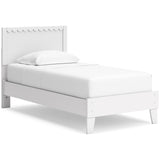 Hallityn Twin Panel Platform Bed with Dresser and Chest in White from Ashley - Luna Furniture