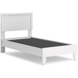 Hallityn Twin Panel Platform Bed with Dresser and Chest in White from Ashley - Luna Furniture