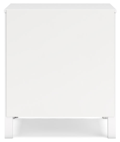 Hallityn Twin Platform Bed with Dresser, Chest and 2 Nightstands in White from Ashley - Luna Furniture