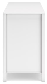 Hallityn Twin Platform Bed with Dresser, Chest and 2 Nightstands in White from Ashley - Luna Furniture