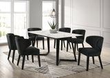Hamilton White/Black 7-Piece Dining Set from Happy Homes - Luna Furniture