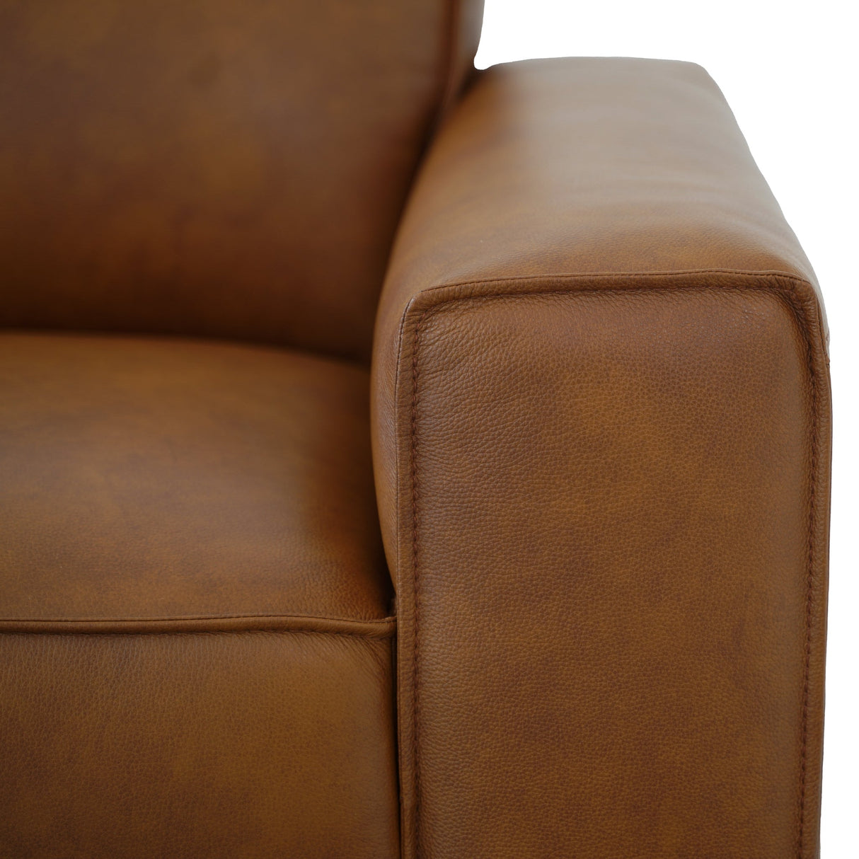 Huntington Tan Genuine Leather Sofa from Ashcroft Furniture - Luna Furniture