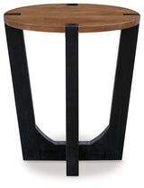 Hanneforth Coffee Table with 1 End Table in Brown/Black from Ashley - Luna Furniture