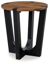 Hanneforth Coffee Table with 1 End Table in Brown/Black from Ashley - Luna Furniture