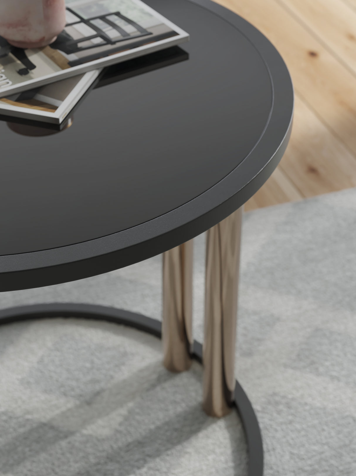 Hannerly Black/Gold Finish Table (Set of 3) from Ashley - Luna Furniture