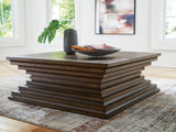 Hannodream Warm Brown Coffee Table from Ashley - Luna Furniture