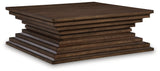 Hannodream Warm Brown Coffee Table from Ashley - Luna Furniture