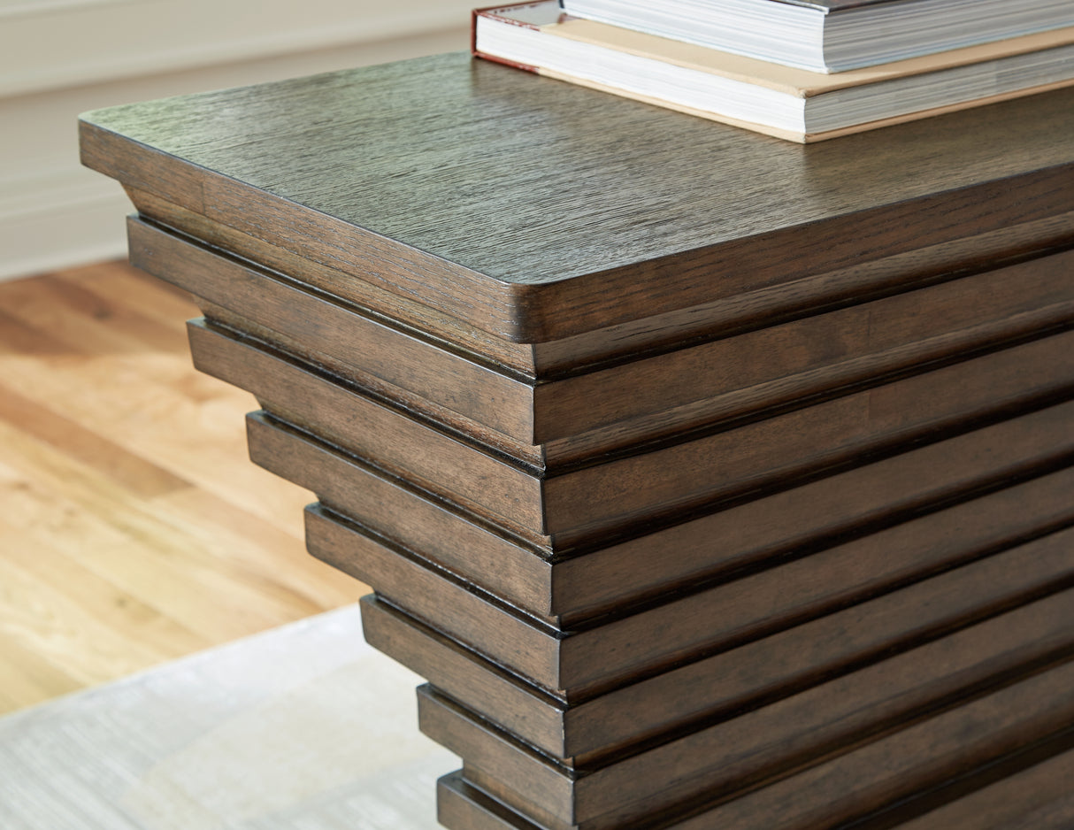 Hannodream Warm Brown Sofa Table from Ashley - Luna Furniture