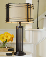 Hanswell 2-Piece Table Lamp Set in Dark Brown from Ashley - Luna Furniture