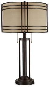 Hanswell 2-Piece Table Lamp Set in Dark Brown from Ashley - Luna Furniture