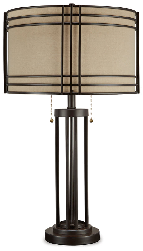 Hanswell 2-Piece Table Lamp Set in Dark Brown from Ashley Furniture - Luna Furniture