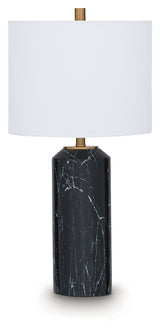 Hanzila Black/Gold Finish Table Lamp from Ashley - Luna Furniture