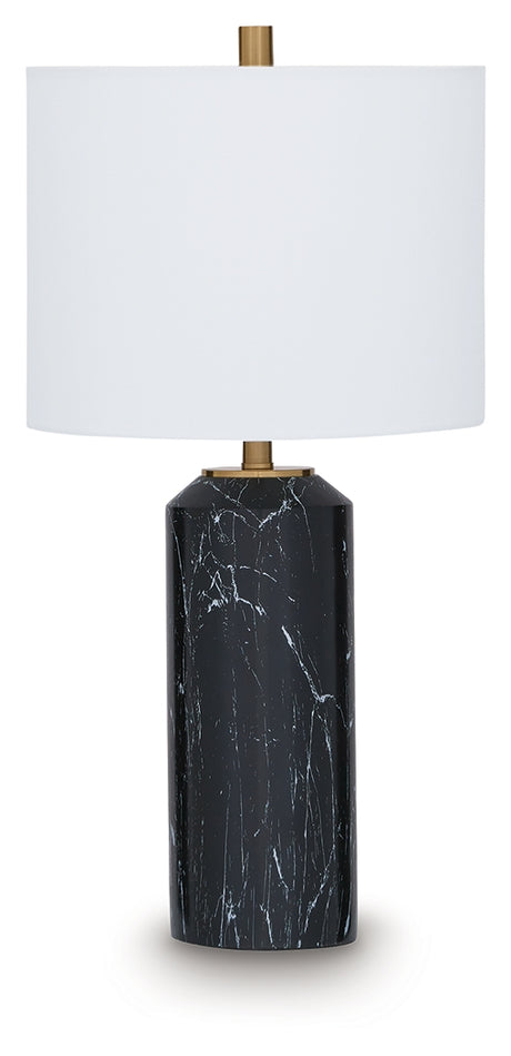 Hanzila Black/Gold Finish Table Lamp from Ashley - Luna Furniture