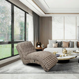 Curva Chocolate Chaise from Happy Homes - Luna Furniture
