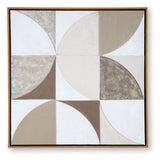 Harelman Tan/Taupe/White Wall Art from Ashley Furniture - Luna Furniture