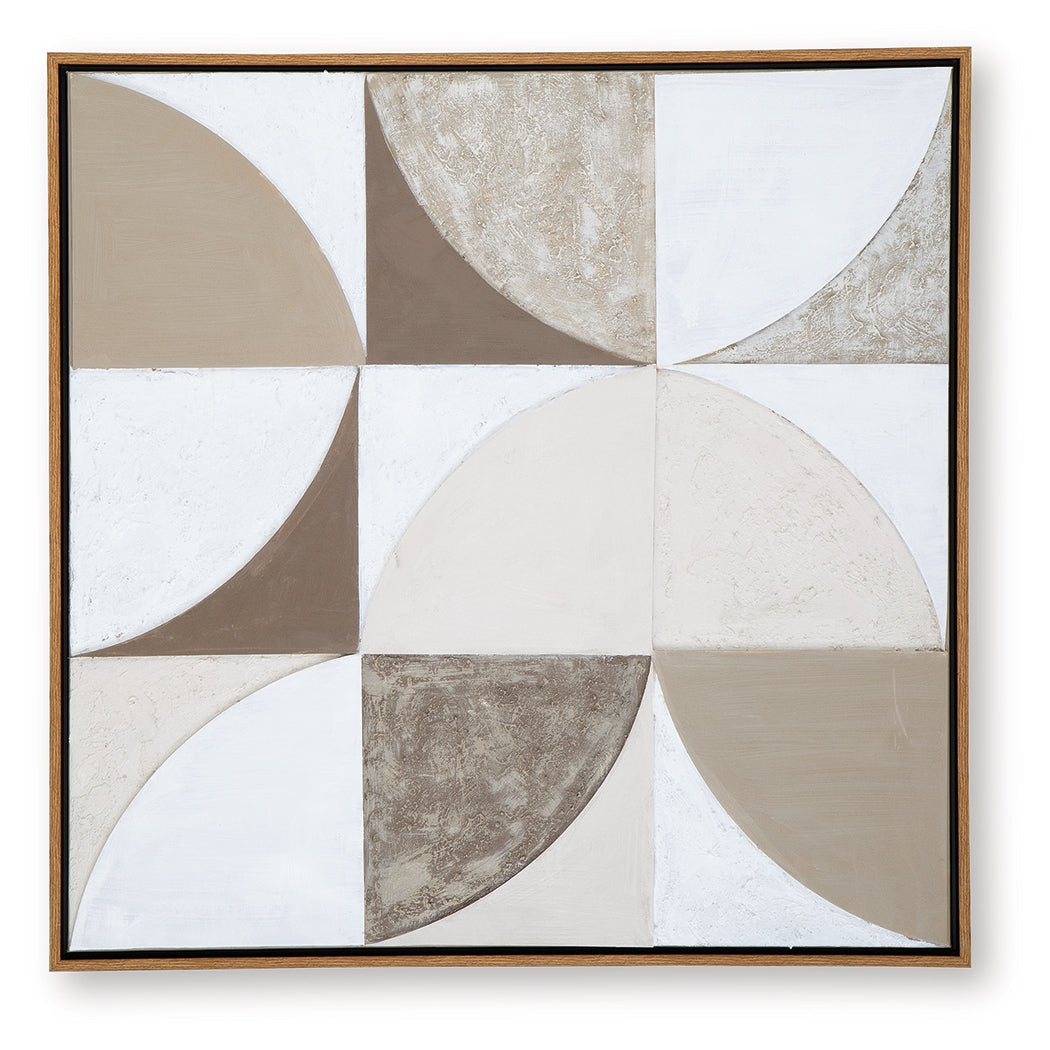 Harelman Tan/Taupe/White Wall Art from Ashley Furniture - Luna Furniture
