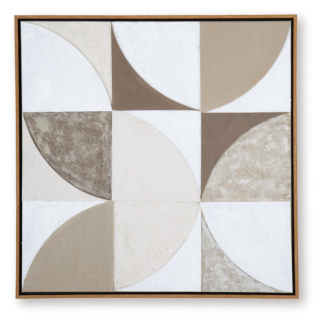 Harelman Tan/Taupe/White Wall Art from Ashley Furniture - Luna Furniture