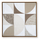 Harelman Tan/Taupe/White Wall Art from Ashley Furniture - Luna Furniture