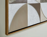 Harelman Tan/Taupe/White Wall Art from Ashley Furniture - Luna Furniture