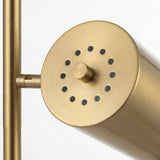 Harmony Brassed Gold Floor Lamp with Rotary Switch Triple Spots Metal Block Base from Ashcroft Furniture - Luna Furniture