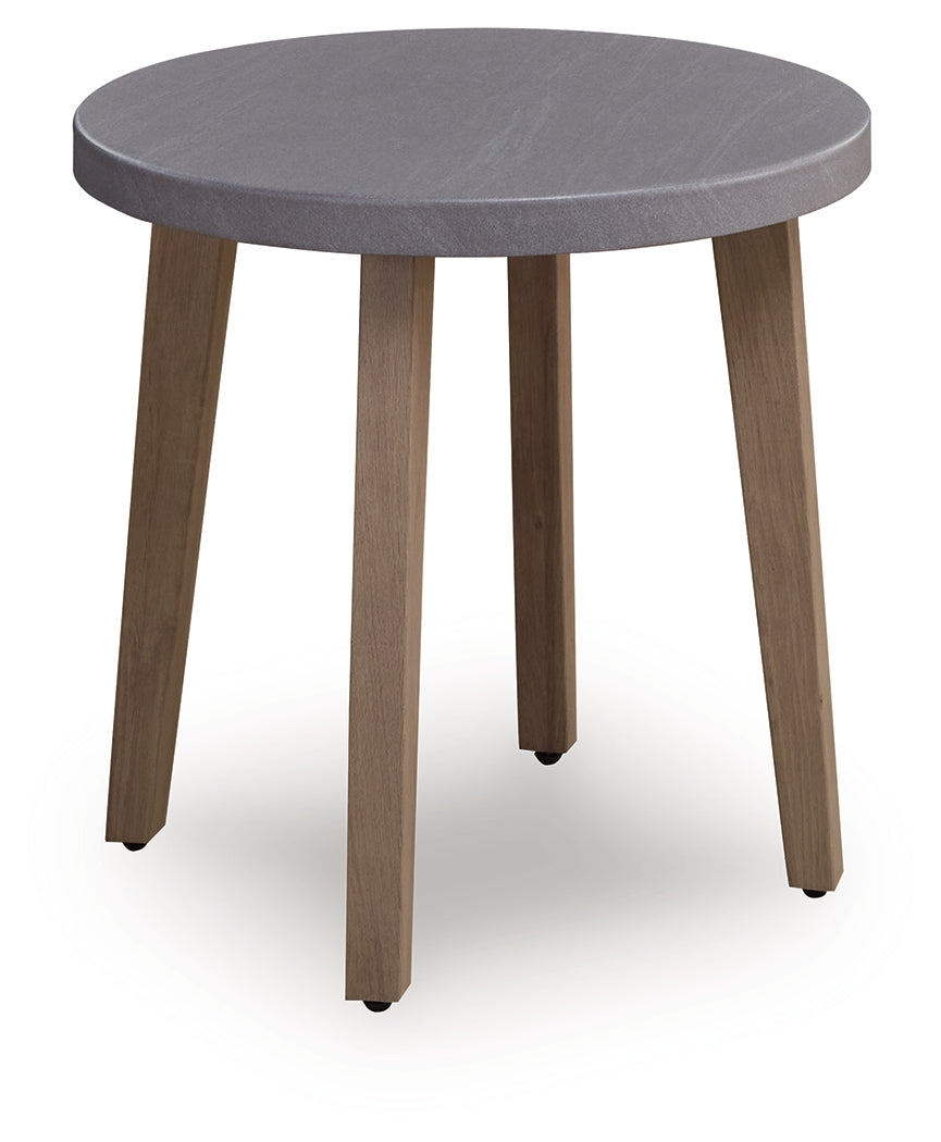 Harmony Headlands Natural/Gray Outdoor End Table from Ashley - Luna Furniture