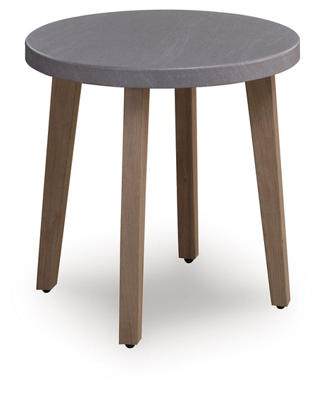 Harmony Headlands Natural/Gray Outdoor End Table from Ashley - Luna Furniture