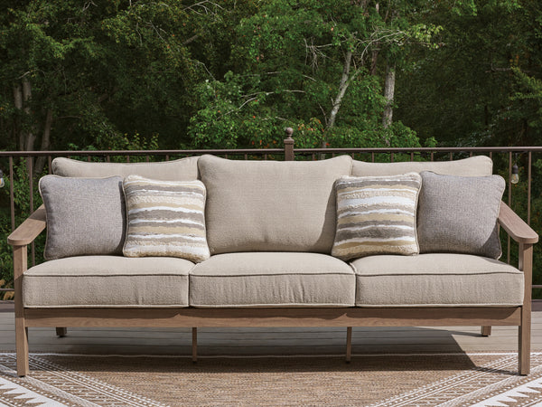 Harmony Headlands Natural/Gray Outdoor Sofa with Cushion