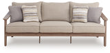 Harmony Headlands Outdoor Sofa and Loveseat in Natural/Gray from Ashley - Luna Furniture