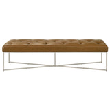 Harper Tan Leather Bench from Ashcroft Furniture - Luna Furniture