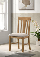 Hartville Natural Light Brown Dining Side Chair, Set of 2 from Coaster - Luna Furniture