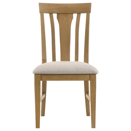 Hartville Natural Light Brown Dining Side Chair, Set of 2 from Coaster - Luna Furniture