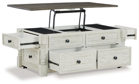 Havalance White/Gray Coffee Table with 2 End Tables from Ashley Furniture - Luna Furniture