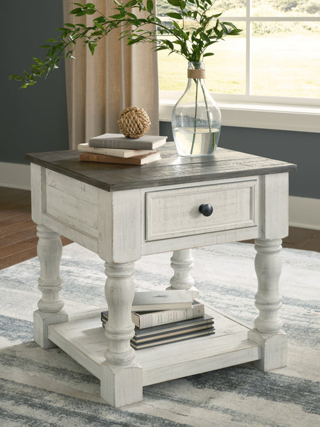 Havalance White/Gray Coffee Table with 2 End Tables from Ashley Furniture - Luna Furniture