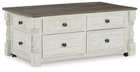 Havalance White/Gray Coffee Table with 2 End Tables from Ashley Furniture - Luna Furniture