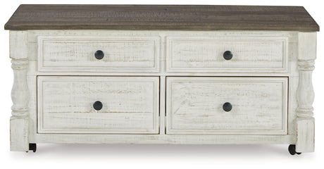 Havalance White/Gray Coffee Table with 2 End Tables from Ashley Furniture - Luna Furniture